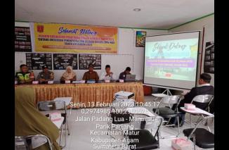 Musyawarah Nagari Pembahasan Rancangan APBNagari di Hadiri Babinsa Koramil 10/Matur