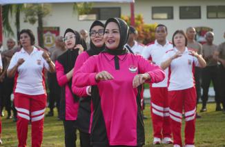 Pengurus YKB Daerah Maluku Olahraga Bersama Siswa Diktuba Polri 2023