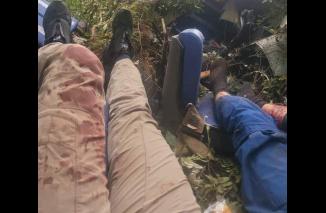 Foto Helikopter Yang Membawa Rombongan Kapolda Jambi diduga Jatuh di Desa Tamiai