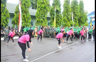 Pertandingan Bola Voli Semarakkan HUT Ke-77 Persit Kartika Chandra Kirana Tahun 2023