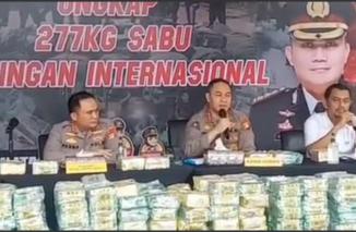 Bongkar Jaringan Narkotika Internasional, Polres Jakbar Sita 277 Kg Sabu Di Aceh Dan Pekanbaru