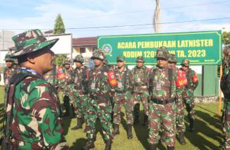Mantapkan dan Tingkatkan Lima Kemampuan, Kodim 1201/Mph Gelar Latnister