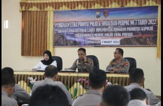 Wujudkan Polri Presisi, Bidpropam Polda Jatim Gelar Pembinaan Etika Profesi di Trenggalek