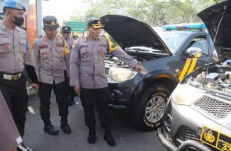 Menyambut Bulan Ramadhan, Wakapolres Blitar Ingatkan Personil Rawat Kendaraan