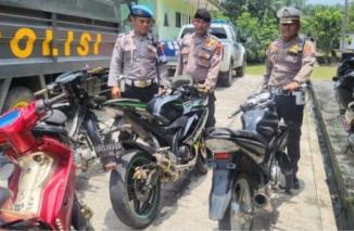 Polres Pasaman Barat Tertibkan Kendaraan Bermotor Yang Menggunakan Knalpot Brong