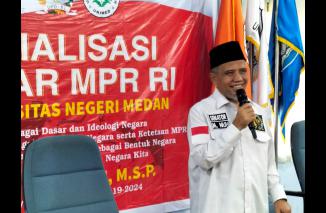 Sosialisasi 4 Pilar di UNIMED, Senator Nuh: Kedatangan Israel Tidak Sejalan Dengan Amanat Konstitusi