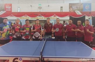 Atlet Kodam Pattimura Berlaga di Kejuaraan Tenis Meja Piala KASAD 2023 