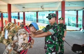Asops Kasdam Sambut Pasukan Satgas PBB Yonif 731/Kabaresi di Bandara Pattimura 