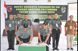 Rapat Anggota Tahunan (RAT) ke-50 Primkop Kartika Pattimura Tutup Buku Tahun 2022