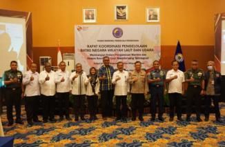 Kapoksahli Pangdam Pattimura, Hadiri Rakor Pengelolaan Batas Negara Wilayah Laut dan Udara 