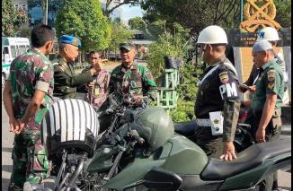 Kodim 0304/Agam Bersama Subdenpom 1/4-3 Laksanakan Pengecekan Kendaraan Dinas