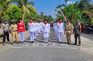 Foto PAM Gerak Jalan HUT RI ke-78 Kecamatan Licin