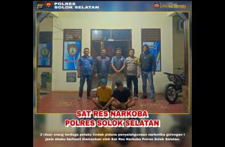 Foto Satresnarkoba Polres Solok Selatan Tangkap Pelaku Penyalahgunaan Narkotika