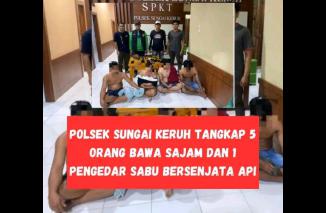 Pengedar Sabu Kantongi Senjata Api di Amankan Polisi