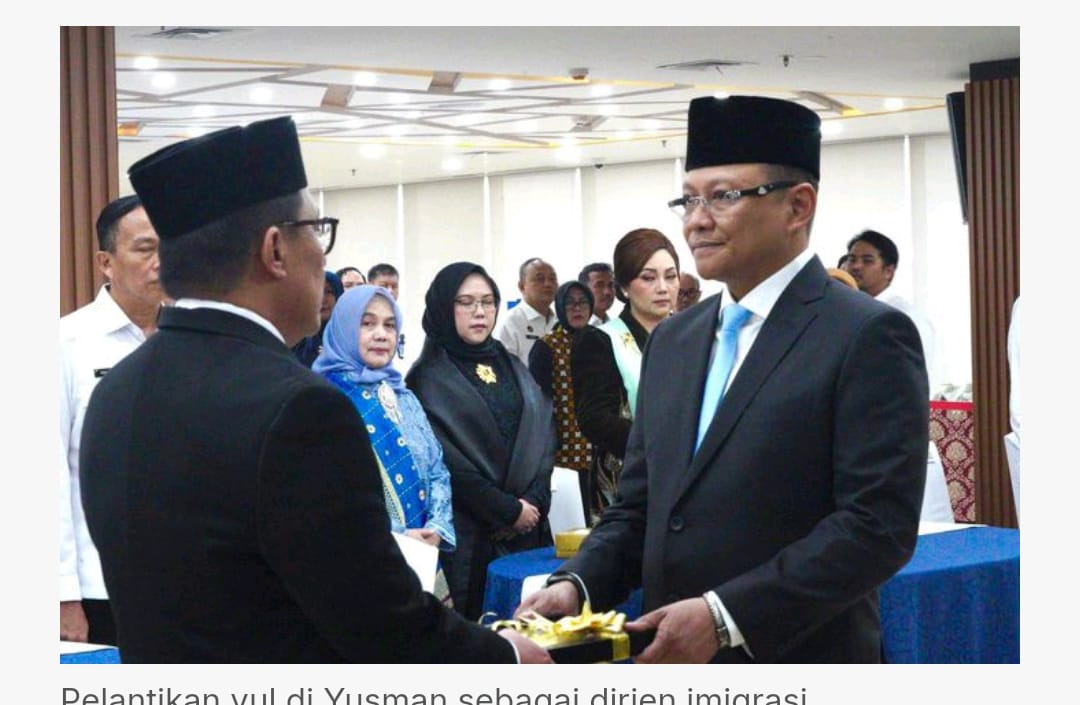 Menteri Imigrasi dan Pemasyarakatan Lantik Brigjen Pol. Yuldi Yusman sebagai Plt. Dirjen Imigrasi