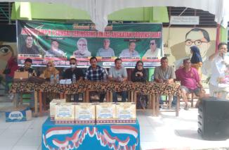 Foto Ikatan Alumni Pelajar/ SMP N 1 Sungai Geringging Lintas Riau Sukses Adakan Acara Pembagian Sembako Tahun 2025