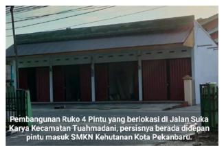 Foto Mana Fungsi Pengawasan DPRD Pekanbaru? Bangunan Bermasalah Terus Menjamur, Legislator Malah Bungkam