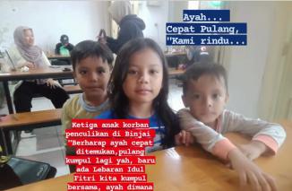 Foto Sahdan Syahputra Lubis Diduga Korban Penculikan Kami Menunggu Di Rumah Itu Yang Di Ucapkan Ke Tiga Anak Nya