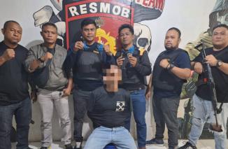 Kurang dari satu jam, Residivis pengancam warga perum mandiri diringkus Tim Resmob Polres Bitung