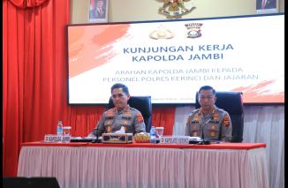 Kapolda Jambi, Irjen Pol. Krisno H. Siregar melakukan kunjungan kerja ke wilayah hukum Polres Kerinci