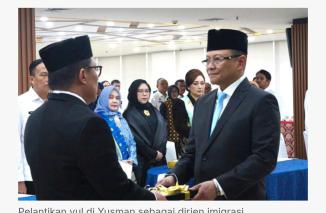 Menteri Imigrasi dan Pemasyarakatan Lantik Brigjen Pol. Yuldi Yusman sebagai Plt. Dirjen Imigrasi