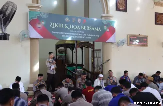 Foto Sambut HUT Bhayangkara ke-79, Polres Tanjab Barat Gelar Dzikir dan Doa Bersama