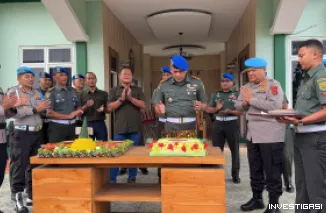 Foto Sinergitas TNI-Polri di Jambi Kian Erat, Propam Polda Jambi Ucapkan Selamat Ulang Tahun ke-79 untuk Denpom II/2
