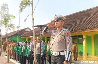 Foto Polres Lampung Timur Gelar Kampanye Keselamatan Lalu Lintas di SMK Negeri 1 Raman Utara
