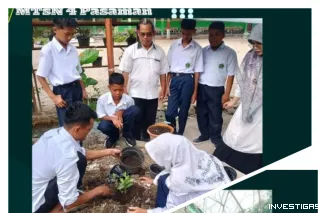 Foto Sambut Hari Anak Nasional, MTsN 4 Pasaman Tanam Berbagai Jenis Pohon