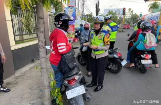 Satlantas Polresta Pati Gencarkan Penindakan di Jalur Blackspot, 33 Pelanggar Ditilang