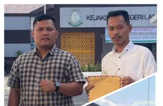 Foto Team Libas Labuhanbatu Raya Melaporkan Kades Blungihit Dan Kades SidoMulyo Di Kejaksaan Negri Labuhanbatu