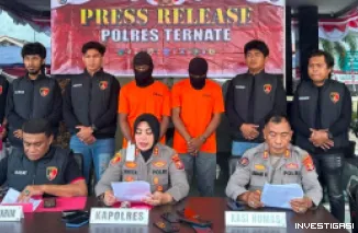 Foto Polres Ternate Tangkap Dua Residivis Curanmor, Amankan Empat Motor Hasil Curian