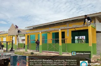 Foto Program Revitalisasi di SMKN 1 Baradatu dalam Tahap Pengerjaan