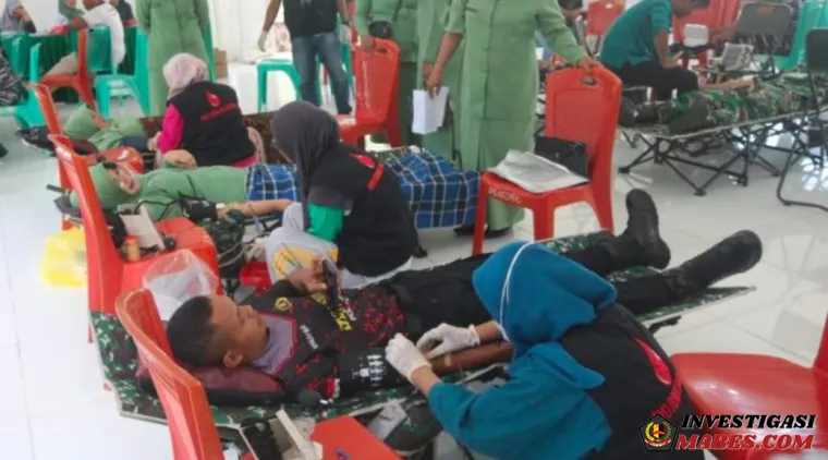 Kodim 1509/Labuha Gelar Donor Darah Sambut HUT ke-80