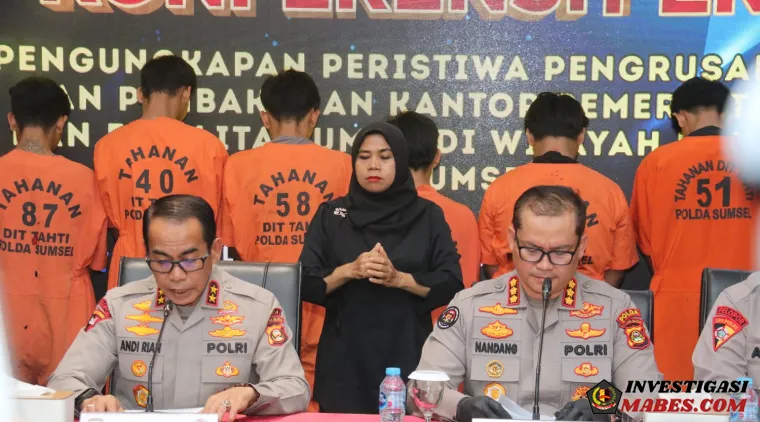 Polisi Ungkap Pelaku Perusakan dan Pembakaran Fasilitas Umum di Sumsel