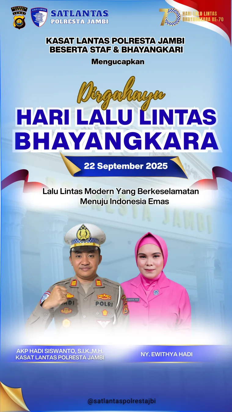 Satlantas Polresta Jambi Peringati Hari Lalu Lintas Bhayangkara ke-70