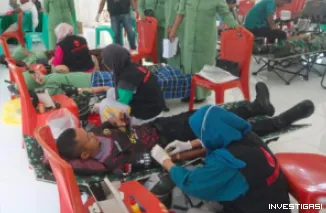 Kodim 1509/Labuha Gelar Donor Darah Sambut HUT ke-80