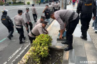 Foto Polresta Pati Amankan Puluhan Batu Saat Screening di Sekitar Alun-Alun Simpang Lima