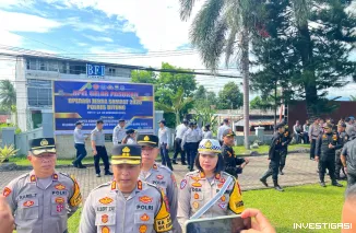 Foto Polres Bitung Gelar Apel Operasi Zebra Samrat 2025, Fokus Pengamanan Jelang Nataru