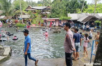 Foto Akhir Libur Nataru, Wisata Japuro Dipadati Ribuan Pengunjung
