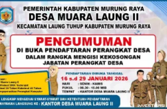 Foto Pemdes Muara Laung II Akan Laksanakan Seleksi Perangkat Desa Terbuka dan Transparan