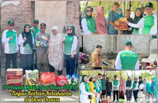 Foto Plt Bupati Koltim dan Ketua DPRD Tinjau Korban Kebakaran di Desa Orawa