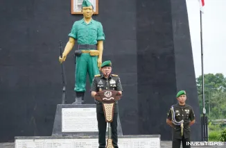 Foto Gelar Upacara Peringatan ke-77 Pertempuran Plataran oleh Gubernur Akmil