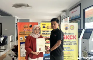 Foto SKCK Polresta Pati Kini Serba Digital, Daftar dari Rumah Cetak di Kantor