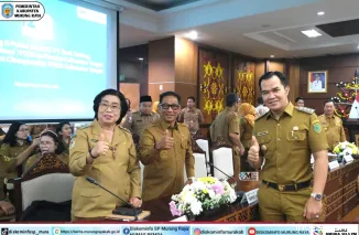Foto Bupati Mura Heriyus Ikuti Peluncuran Aplikasi E-Pahari dan Rakor TP2DD Kalteng