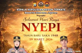 Foto Kapolres Ternate dan Jajaran Ucapan Hari Raya Nyepi 1948 Saka,Ajak Masyarakat Perkuat Toleransi