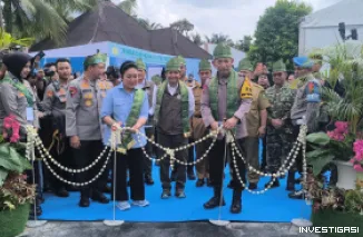 Foto Kapolri-Titiek Soeharto Resmikan-Groundbreaking 110 Jembatan Merah Putih Presisi Riau
