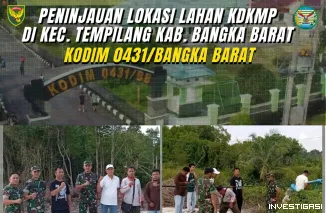 Foto Komandan Kodim 0431/Bangka Barat Meninjau Langsung Empat Titik Lahan Pembangunan Koperasi Desa Merah Putih di Kecamatan Kelapa