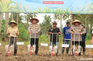 Foto Polda Kaltim Gelar Penanaman Raya Serentak Kuartal I, Perkuat Ketahanan Pangan