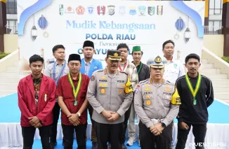 Foto Polda Riau Lepas Keberangkatan Mudik Kebangsaan Rute Pekanbaru--Sumbar dan Pekanbaru--Sumut